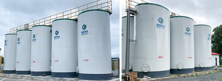 南區(qū)污水站(左)與北區(qū)污水站(右)